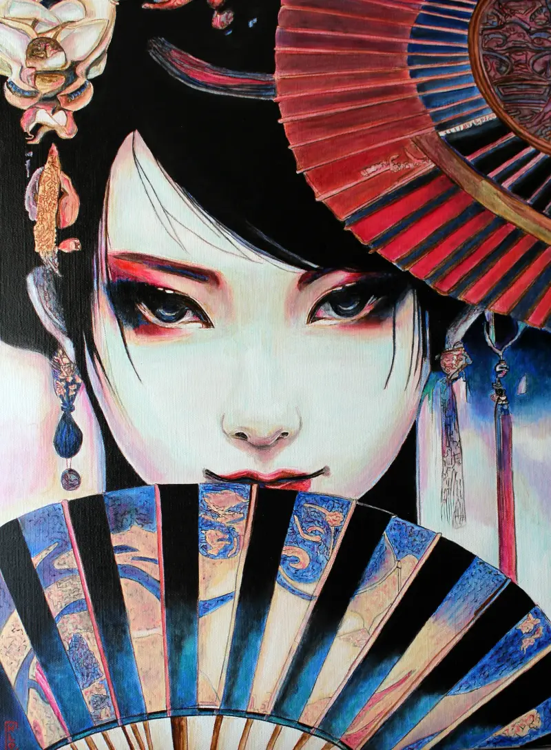 Geisha aux Eventails